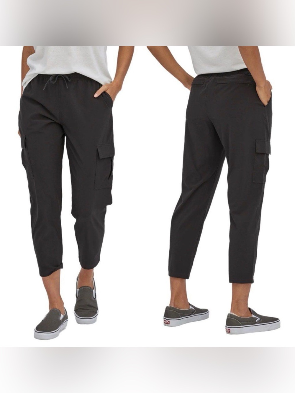 Patagonia Fleetwith Cargo Pants Women’s XL Plume Gray Outdoor Hiking Drawstring